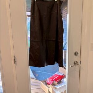 NWT Zara Elegant Brown Midi Skirt